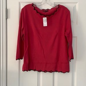 Magenta and black sweater